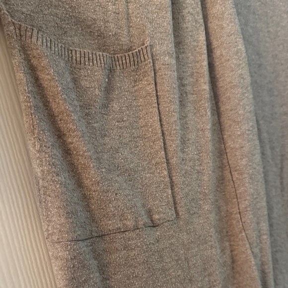Dreamers Light Gray Open Front Cardigan - Picture 3 of 4
